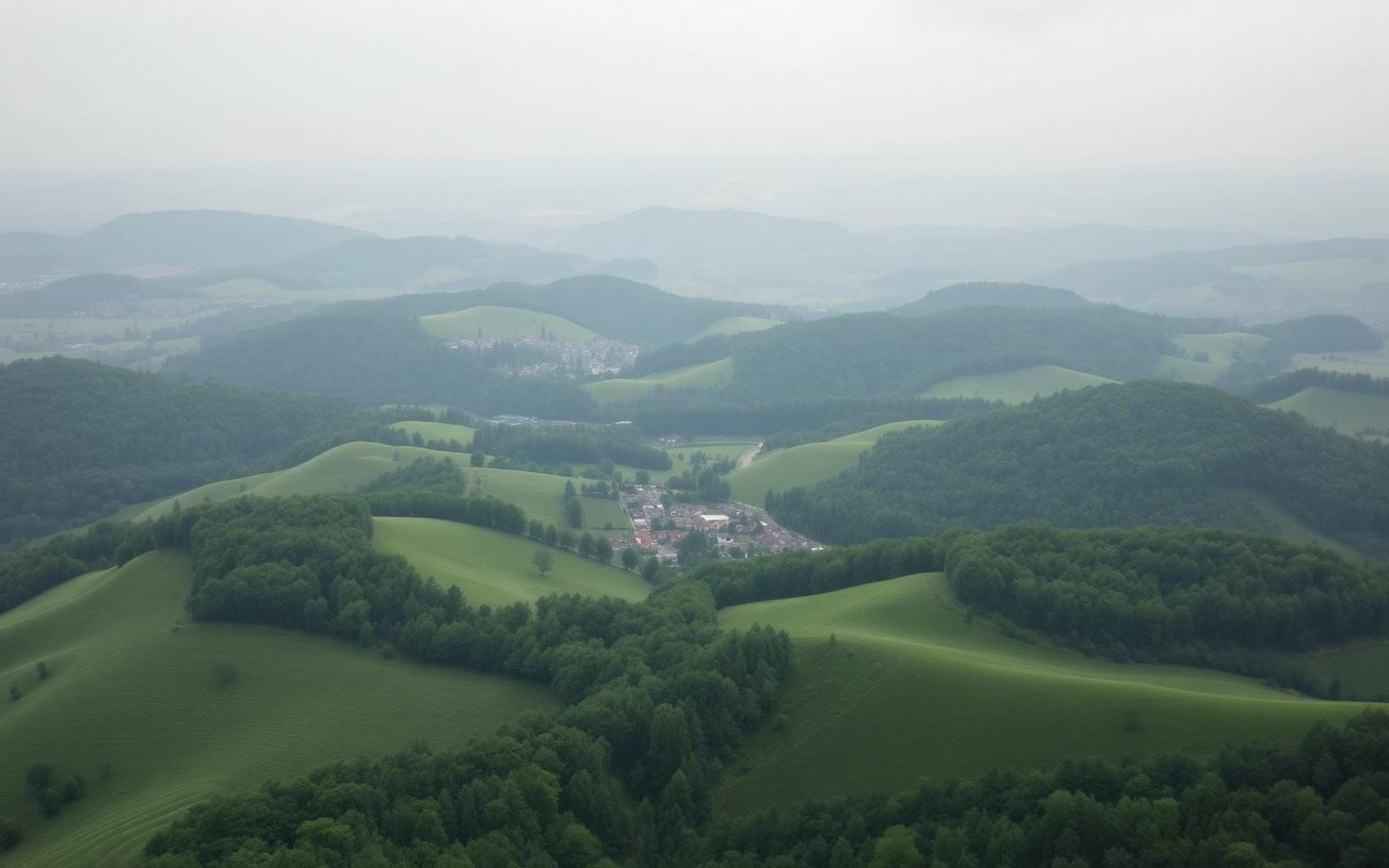 Hügellandschaft des Teutoburger Waldes in Ostwestfalen-Lippe